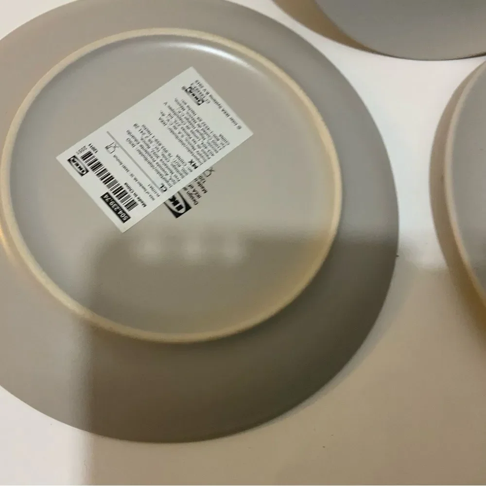 New 3 IKEA of Sweden Blue Gray Matte Salad Plates #12011 Discontinued 7.75